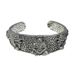 Men Rhodium-Plated Hanuman Kada-49