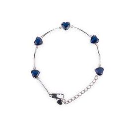 Silver-Plated Stone-Studded Scarlet Link Bracelet-picture-10