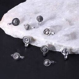 Pack of 8 Silver-Oxidised Nosepins-image-98