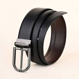 Men Typographic Embossed Reversible Belt-image-2