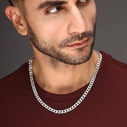 Men Silver-Plated Wheat Chain-13