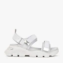 Women Double-Strap Heeled Sandals with Velcro Fastening-12