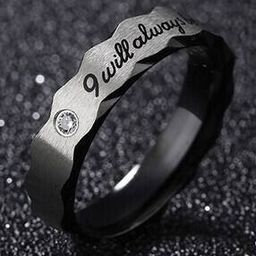 Stainless Steel Stone-Studded Band Ring-picture-39