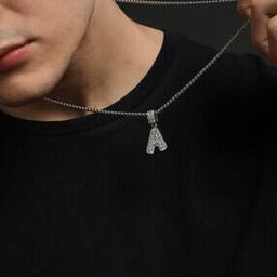 french accent Men Silver-Plated Chain with Pendant-picture-4