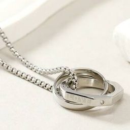  Men Silver-Plated Pendant with Chain-image-29