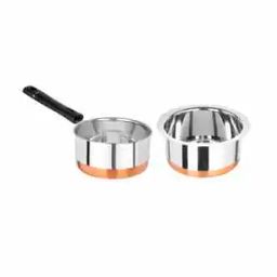 Set of 2 Stainless Steel Copper Saucepans-image-99