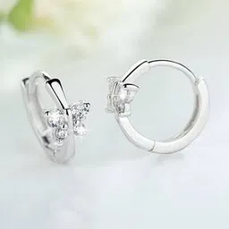 Women Silver-Plated Stone-Studded Earrings-image-11
