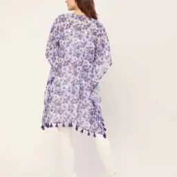 Women Floral Print Relaxed Fit Front-Open Shrug-picture-34