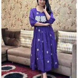 Women Embroidered Anarkali Kurta Set-image-50
