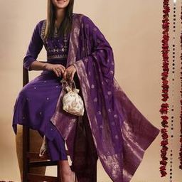 Women Embroidery Straight Kurta Set-image-96