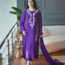 Women Embroidery Straight Kurta Set-image-74