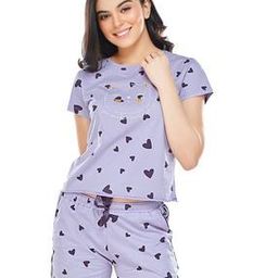 Heart Print T-Shirt & Shorts Set with Elasticated Waist-image-25