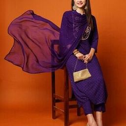 Women Embroidered Straight Kurta Set-33