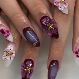 Women Set Of 24 Artificial Reusable Nails-16