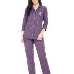 Printed Shirt & Pyjamas Set-image-27