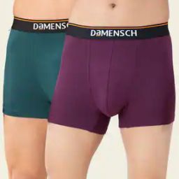 Pack of 2 Trunks with Brand Elasticated Waist-picture-28