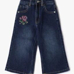 Girls Mid-Wash Wide-Leg Jeans-image-25