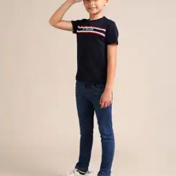 Boys Lightly Washed Skinny Fit Cotton Jeans-picture-51