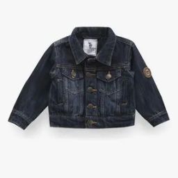 Boys Washed Denim Jacket with Flap Pockets-picture-13