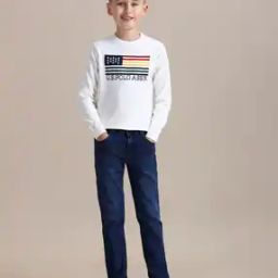 Boys Lightly Washed Regular Fit Jeans-picture-51