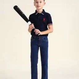 Boys Lightly Washed Regular Fit Jeans-picture-49