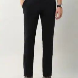 Men Tapered Fit Flat-Front Trousers-image-84