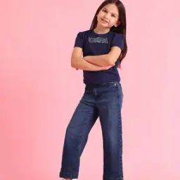 Girls Lightly Washed Relaxed Fit Jeans-image-93