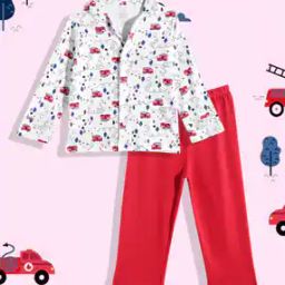 Boys Printed Shirt & Pyjamas Set-image-28