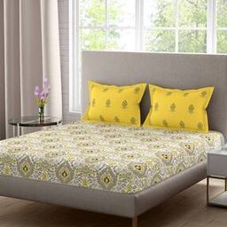144 TC Printed Double Bedsheet with Pillow Covers-image-41