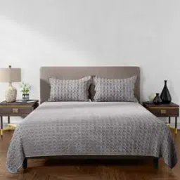 Quilted King Size Bedcover with Pillow Covers-image-58