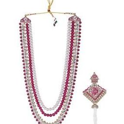 Men Beaded Multistrand Chain with Brooch-image-7