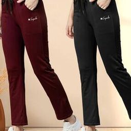 7 threads Women Cotton Straight Track Pants        -picture-14