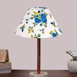 Floral Print Cotton Indoor Table Lamp -10