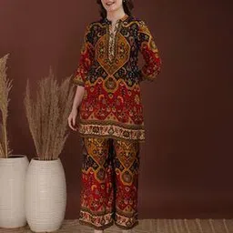 berrylicious Floral and Geometrical Printed Rayon 2-Piece Sets-picture-5
