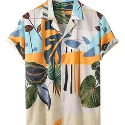 neonomad Men Leaf Print Slim Fit Shirt-picture-28