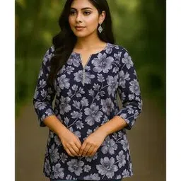 revangi Women Floral Print Stright Tunic-picture-8