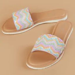 fame forever by lifestyle Girls Embellished Slip-On Sandals-picture-17