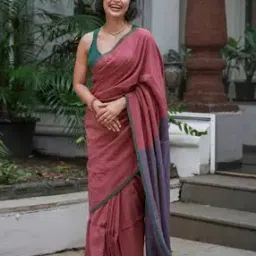 suta Women Cotton Striped Saree -picture-33