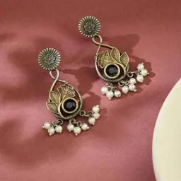 fabindia Women Stone-Studded Dangler Earrings-picture-26