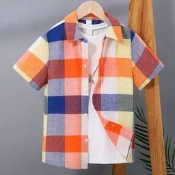 pixie n prince Boys Checked Relaxed Fit Shirt-picture-34