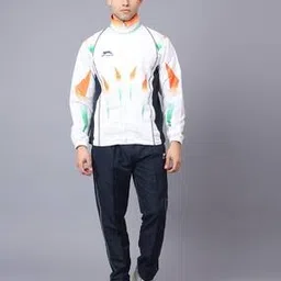 shiv naresh Men Graphic Print Zip-Front Relaxed Fit Tracksuit-picture-0