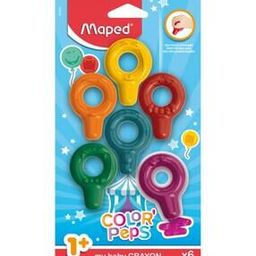 Pack of 6 Ring Shaped Baby Plastic Crayons-14