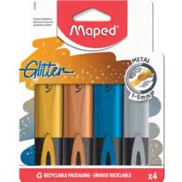 Pack of 4 Metallic Glitter Highlighter-19