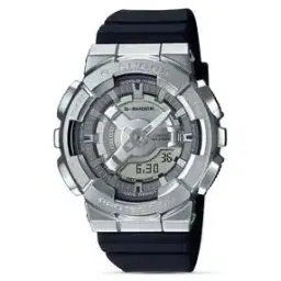 GM-S110-1ADR Silver Analog-Digital Dial Black Resin Strap Women's Watch G1314-image-20