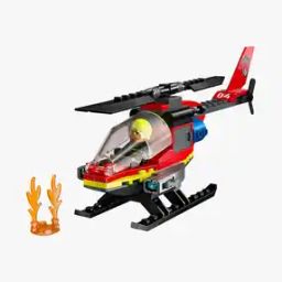 City Fire Rescue Helicopter Building Set-29