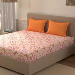 140 TC Printed Double Bedsheet with Pillow Covers-image-16