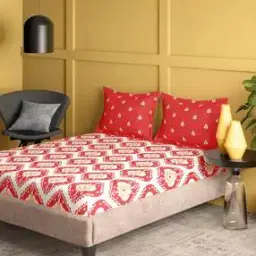 144 TC Double-Size Bedsheet with Pillow Covers-image-59