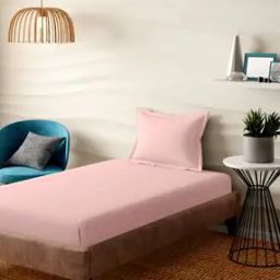 250 TC Single-Size Bedsheet with Pillow Cover-image-5