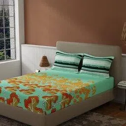 120 TC Printed Double Bedsheet with Pillow Covers-image-68