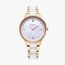 titan Women Ceramics Mother of Pearl Analogue Watch - NT95213KD01-picture-15